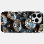 Diamond iPhone Case ziet eruit als echte diamanten (Achterkant (horizontaal))