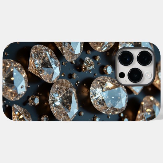 Diamond iPhone Case ziet eruit als echte diamanten (Achterkant (horizontaal))