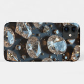 Diamond iPhone Case ziet eruit als echte diamanten (Achterkant (horizontaal))