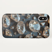 Diamond iPhone Case ziet eruit als echte diamanten (Achterkant (horizontaal))