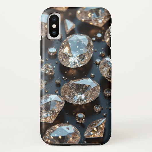 Diamond iPhone Case ziet eruit als echte diamanten (Achterkant)