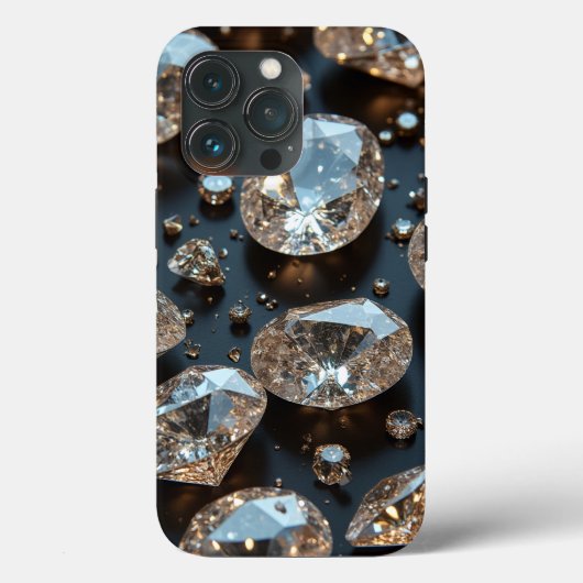 Diamond iPhone Case ziet eruit als echte diamanten (Achterkant)