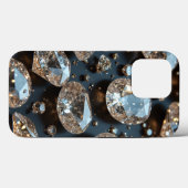 Diamond iPhone Case ziet eruit als echte diamanten (Achterkant (horizontaal))