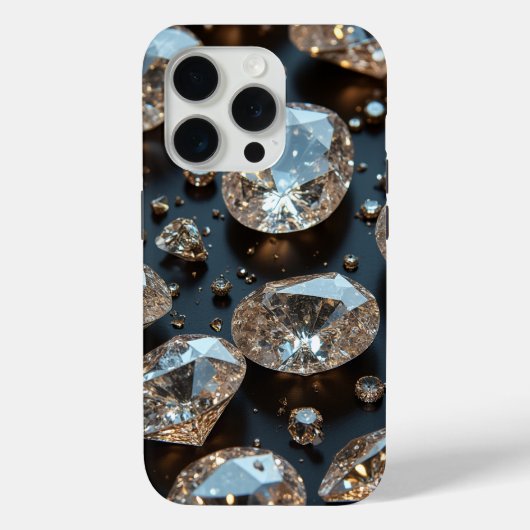 Diamond iPhone Case ziet eruit als echte diamanten (Achterkant)
