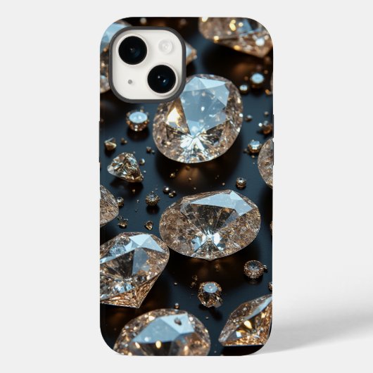Diamond iPhone Case ziet eruit als echte diamanten (Achterkant)