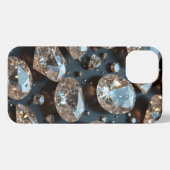 Diamond iPhone Case ziet eruit als echte diamanten Hoesje (Achterkant horizontaal)