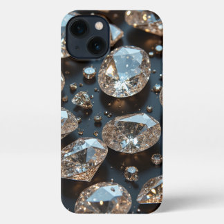 Diamond iPhone Case ziet eruit als echte diamanten 13 Hoesje