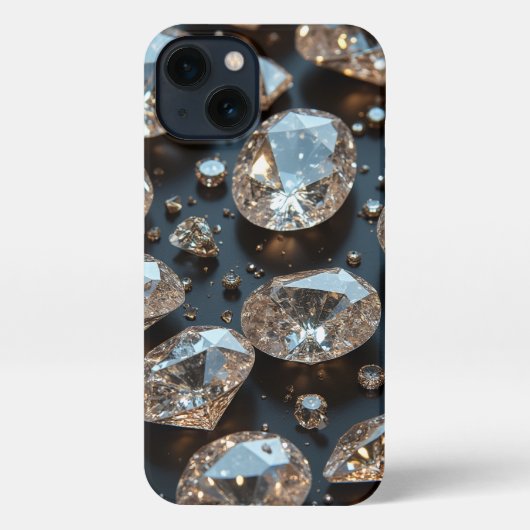 Diamond iPhone Case ziet eruit als echte diamanten Hoesje (Achterkant)