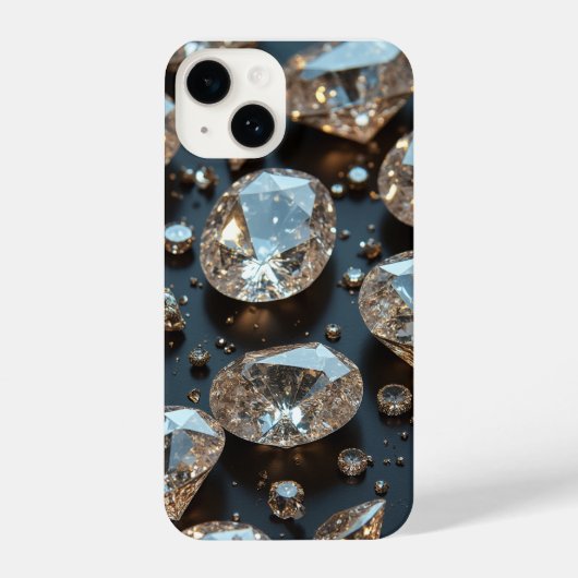 Diamond iPhone Case ziet eruit als echte diamanten Hoesje (Achterkant)