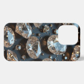 Diamond iPhone Case ziet eruit als echte diamanten Hoesje (Achterkant horizontaal)
