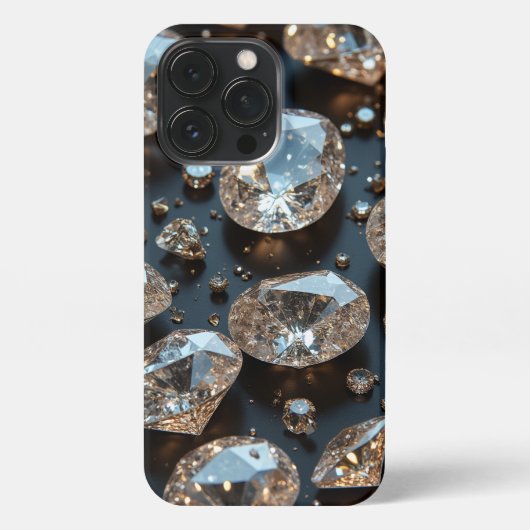 Diamond iPhone Case ziet eruit als echte diamanten Hoesje (Achterkant)