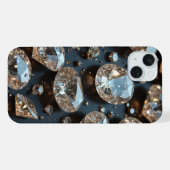 Diamond iPhone Hoesje ziet eruit als echte diamant 15 Plus Case (Achterkant horizontaal)