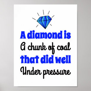 Diamond is steenkool - Motivatie, Inspirerend huis Poster