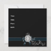 Diamond Jewel Black Bow Silver Kaart (Achterkant)