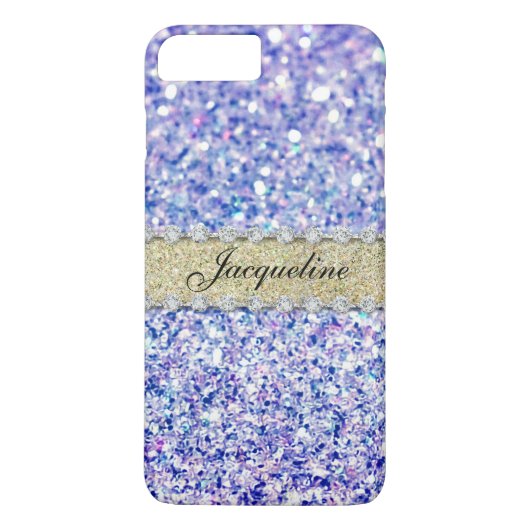 Diamond Jewel Gold Glitter Bling Personeelsgebonde Case-Mate iPhone Case (Achterkant)