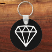 Diamond Jewel Grafische tekening Eenvoudig Minimal Sleutelhanger (Voorkant)