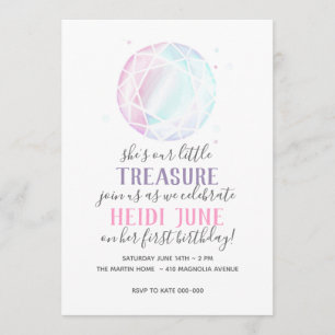 Diamond Jewel-uitnodiging Kaart