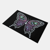 Diamond Jeweled Rhinestone Butterfly Deurmat (Schuin)