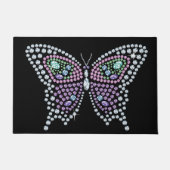 Diamond Jeweled Rhinestone Butterfly Deurmat (Voorkant)