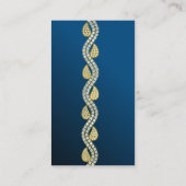 Diamond jewelry blue & black bg visitekaartje (Achterkant)