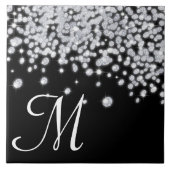 Diamond Jewelry Glitz Monogram Display Tile Tegeltje (Voorkant)