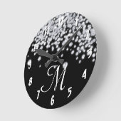 Diamond Jewelry Monogram Initiaal Wall Clock Ronde Klok (Hoek)