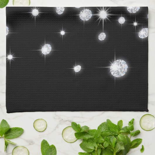 Diamond Jewels Glitz Kitchen Dish Towel Theedoek (Gevouwen)