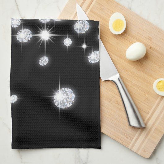 Diamond Jewels Glitz Kitchen Dish Towel Theedoek (Quarter Fold)
