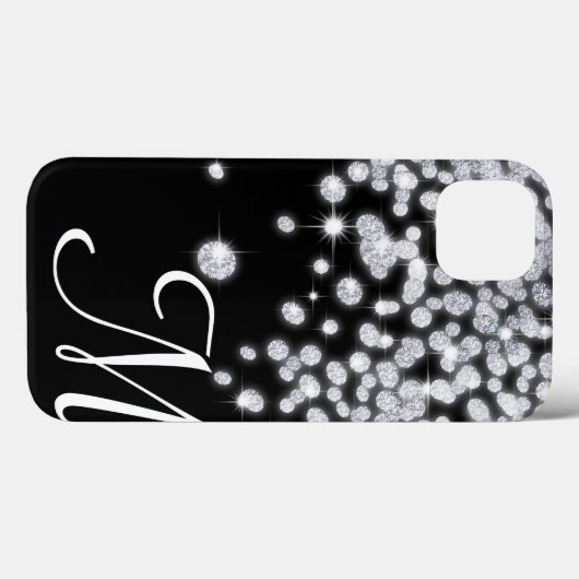 Diamond Jewels Jewelry Glitz Monogram IPAD Case (Achterkant (horizontaal))