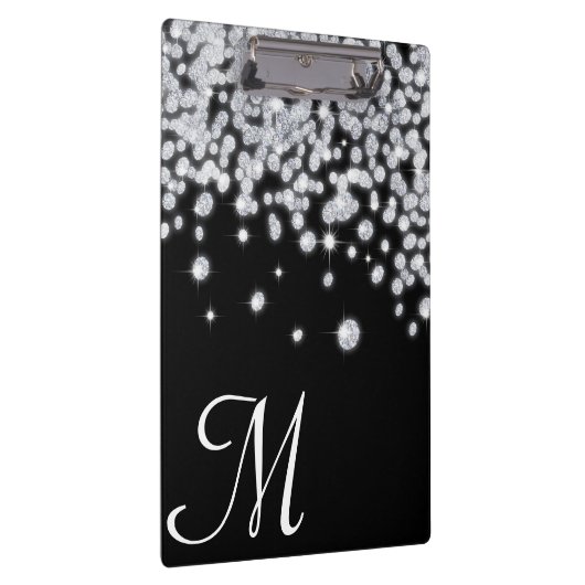 Diamond Jewels Sieraden Monogram Initiaal Clip Boa Klembord (Rechts)