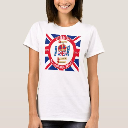 Diamond Jubilee 60 jaar Celebratory T-shirts (Voorkant)