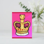 Diamond Jubilee Crown prachtige tekening Briefkaart (Staand voorkant)