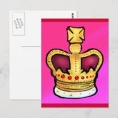 Diamond Jubilee Crown prachtige tekening Briefkaart (Voorkant / Achterkant)