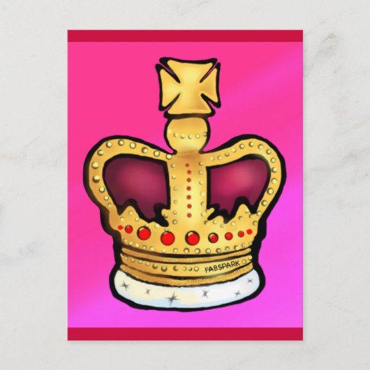 Diamond Jubilee Crown prachtige tekening Briefkaart (Voorkant)