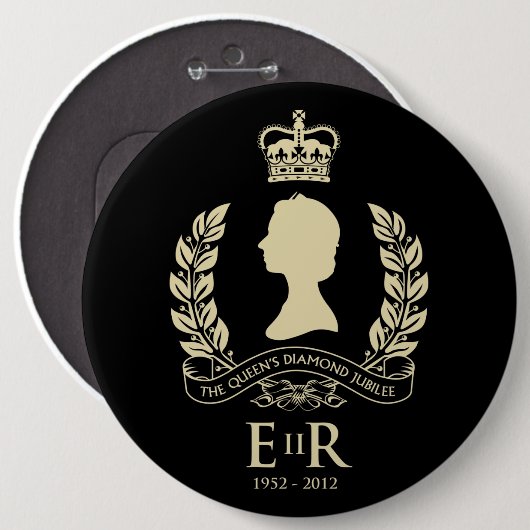 Diamond Jubilee Herdenking Button (Voorkant /achterkant)