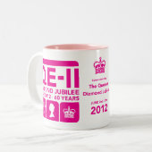 Diamond Jubilee Herdenking Mok (Voorkant links)