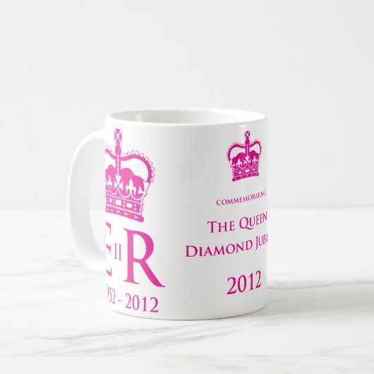 Diamond Jubilee Herdenking Mok (Voorkant links)