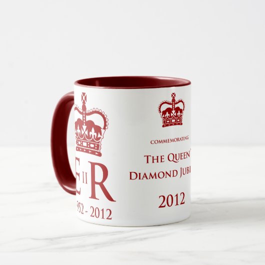 Diamond Jubilee Herdenking Mok (Voorkant links)