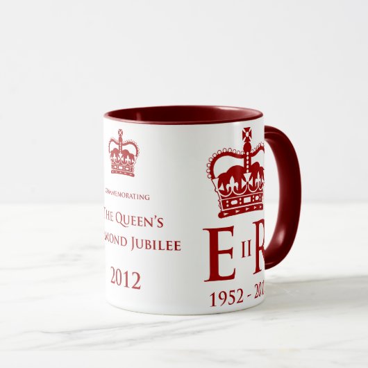 Diamond Jubilee Herdenking Mok (Voorkant rechts)