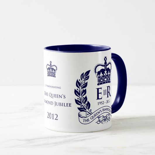 Diamond Jubilee Herdenking Mok (Voorkant rechts)