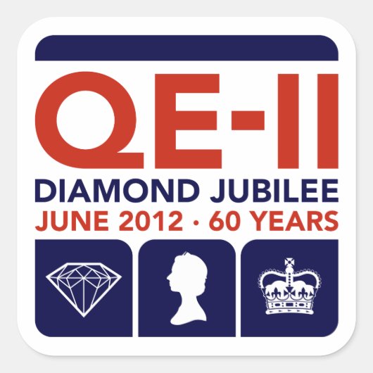 Diamond Jubilee Herdenking Stickers (Voorkant)