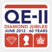Diamond Jubilee Herdenking Stickers (Voorkant)