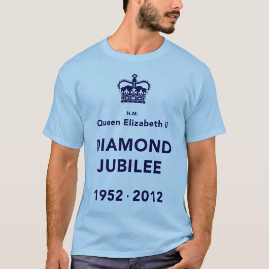 Diamond Jubilee Herdenking T-Shirt (kalm) (Voorkant)