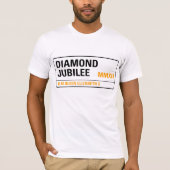 Diamond Jubilee Herdenking T-Shirt (Streetsign) (Voorkant)