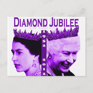 Diamond Jubilee-herdenkingsbriefkaart Briefkaart