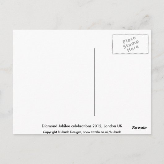 Diamond Jubilee-herdenkingsbriefkaart Briefkaart (Achterkant)