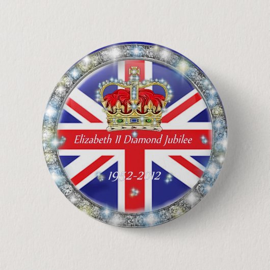 Diamond Jubilee Herdenkingsrug Button (Voorkant)
