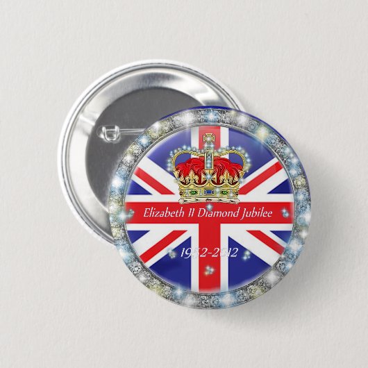 Diamond Jubilee Herdenkingsrug Button (Voorkant /achterkant)