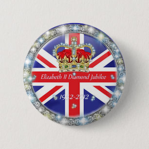 Diamond Jubilee Herdenkingsrug Button