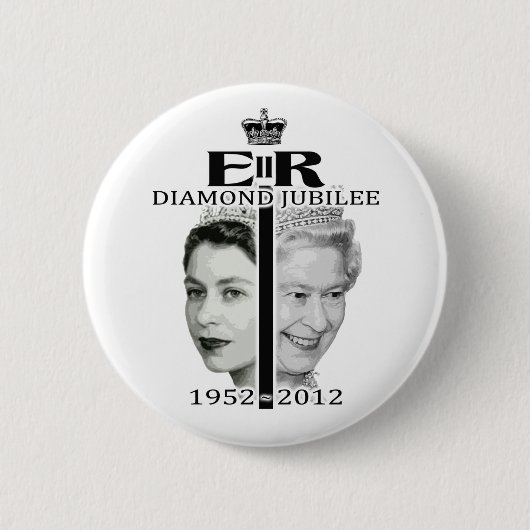 Diamond Jubilee Ronde Button 5,7 Cm (Voorkant)